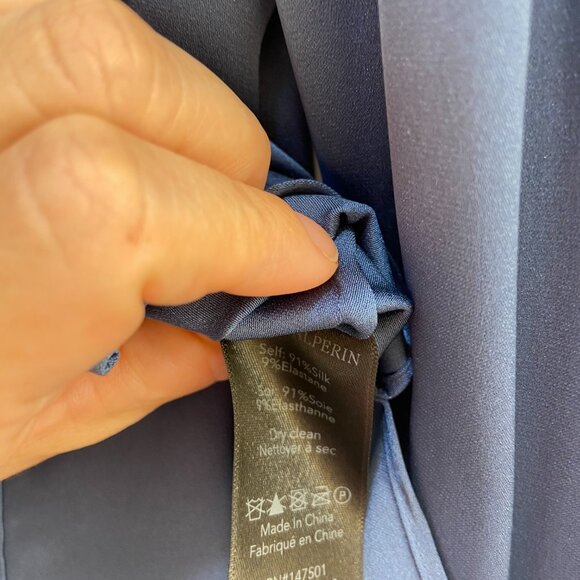 Kobi Halperin silk-blend pleated blouse, XS, dusty blue - Picture 5 of 6